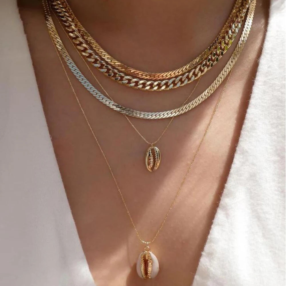 GoldenMystique - Multi-Layer Boho Pendant Necklaces