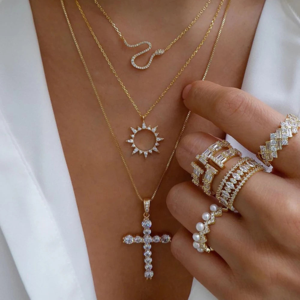 GoldenMystique - Multi-Layer Boho Pendant Necklaces