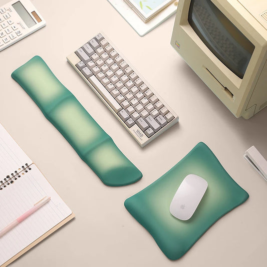 ZenBamboo Wrist Haven - Silicone Wrist Mouse Pad Memory Foam Keyboard Hand Rest