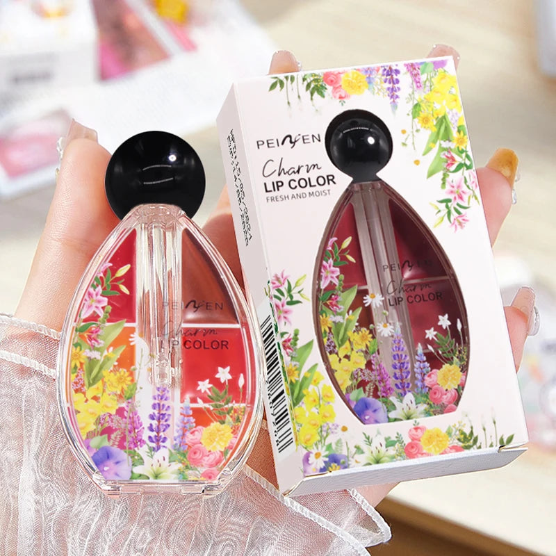 Glass Charm Palette Lip Gloss - 6 Colors Jelly Lip Cream