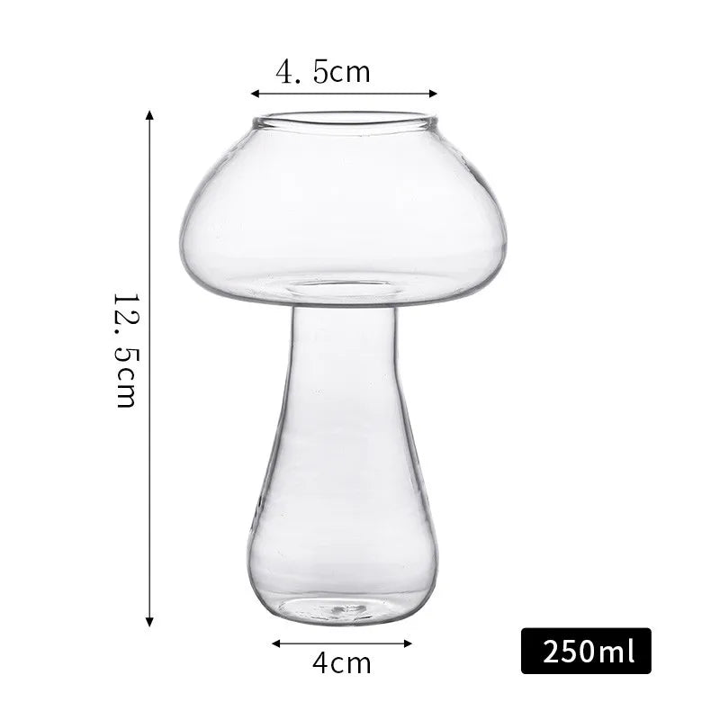 Toadstool Sipper - Mushroom Cocktail Glass Cup with Straw For  drinks Beer Creative Clear Wine Glasses Coffee Cups Drinkware Bar Tool