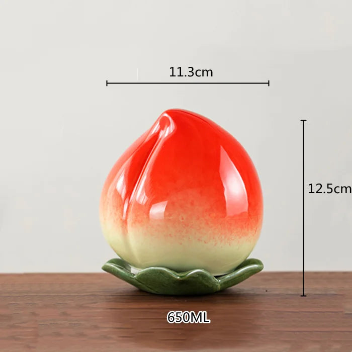 Peachy Keepsake Jar - Fruit Storage Tank Ceramic
