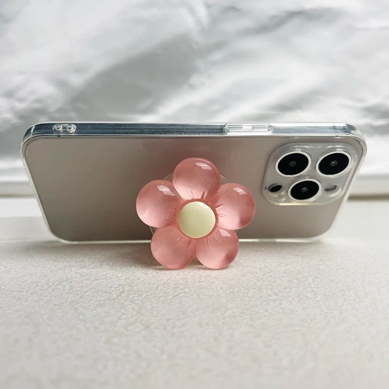 BlossomGrip Phone Holder - 1pc Transparent Flower Phone Holder