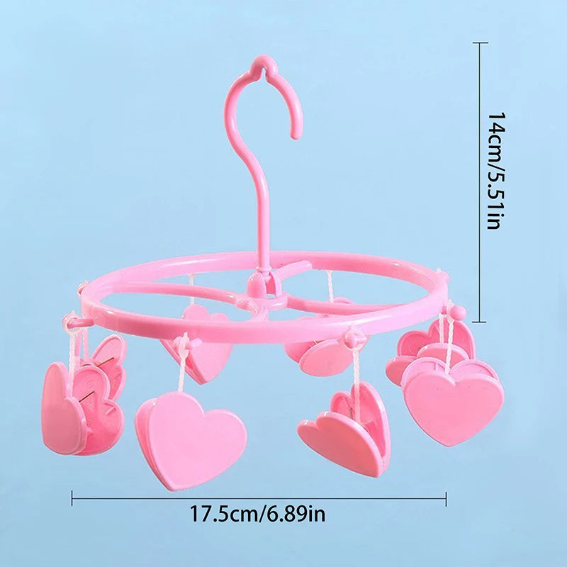 BerryBreeze Hanger - Lovely Strawberry Clothes Drying Hanger, Windproof, Good for Socks small items, Drying Rack Household Heart Storage Laundry Rack