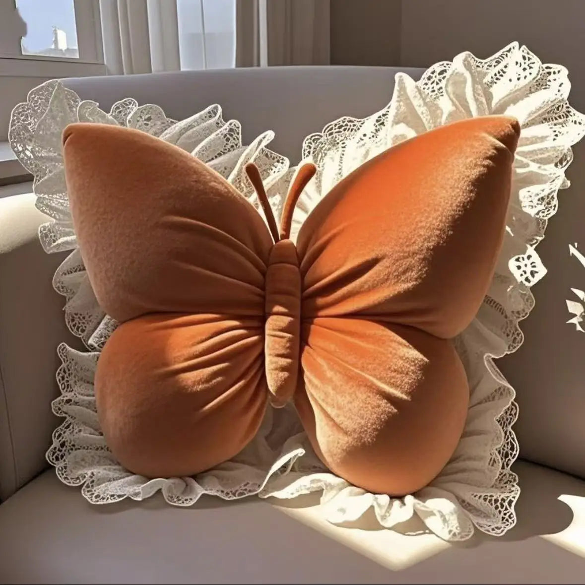 ButterflyDream Cushion - Princess Butterfly Pillow for  Office, Living Room, Bedroom, Car, Sofa Cushion