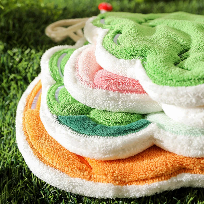 HarvestHug Towels - Cute Hand Towel Cartoon Wipe Handkerchief Rag  Vegetable Shape Towels for Kitchen Bathroom, KidsHanging Towel Soft Dish cloth