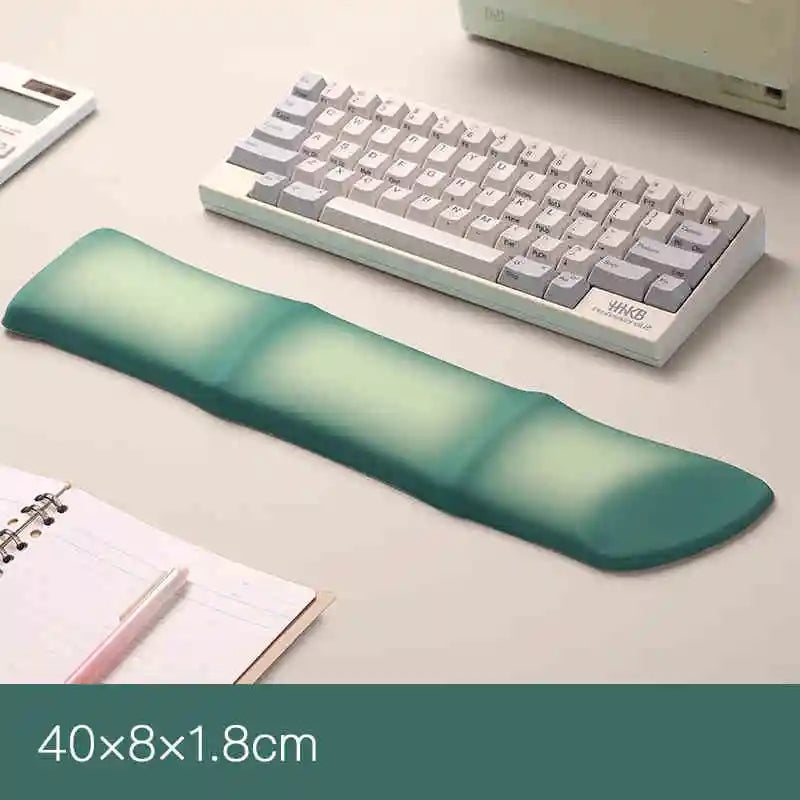 ZenBamboo Wrist Haven - Silicone Wrist Mouse Pad Memory Foam Keyboard Hand Rest