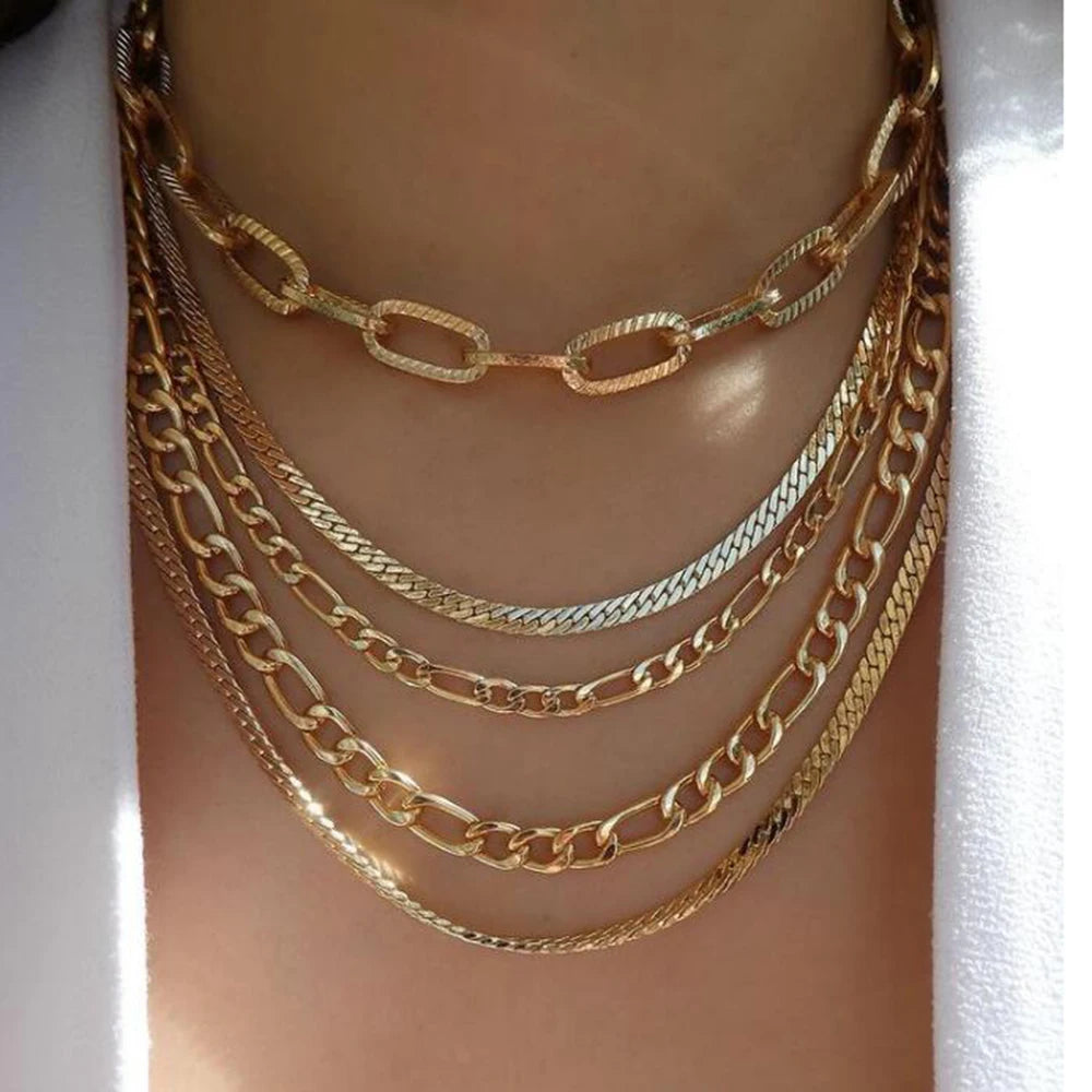 GoldenMystique - Multi-Layer Boho Pendant Necklaces
