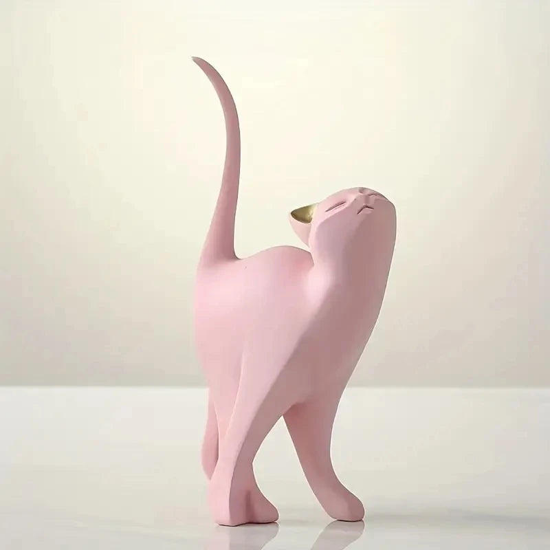 Purrfect Pair Sculpture - Resin Couples Cat Statues for Home Decorations