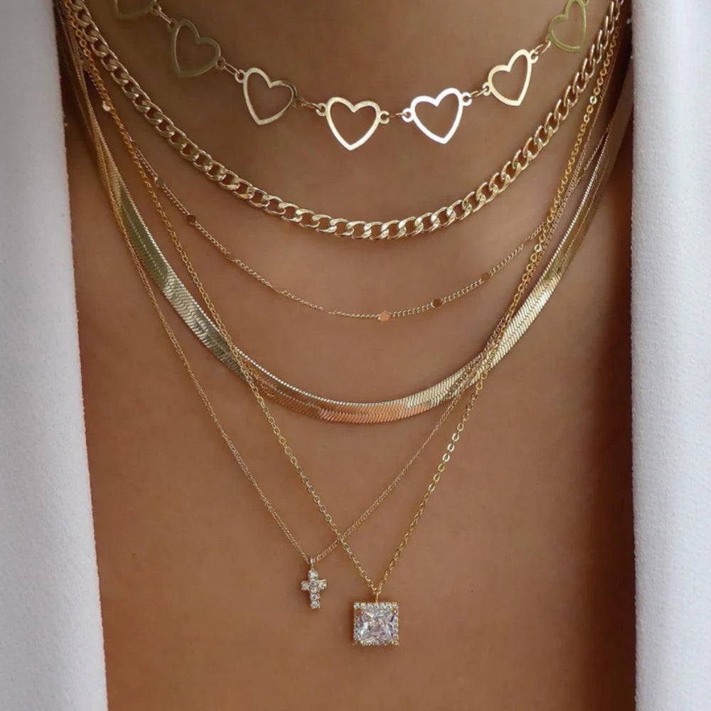GoldenMystique - Multi-Layer Boho Pendant Necklaces