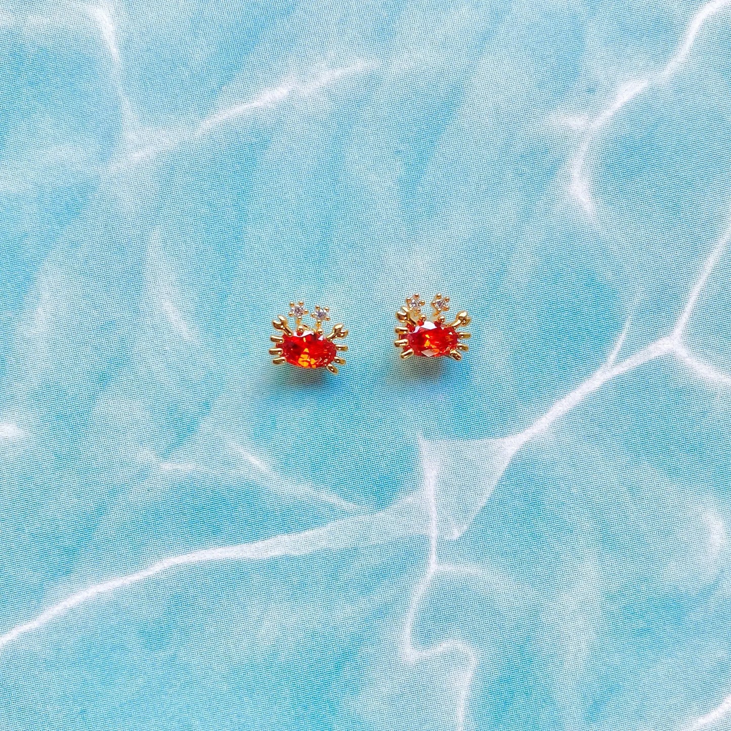 Ocean Tide Treasure Earrings - Cute Sea Marine Animal Zircon Stud Earrings Jewelry