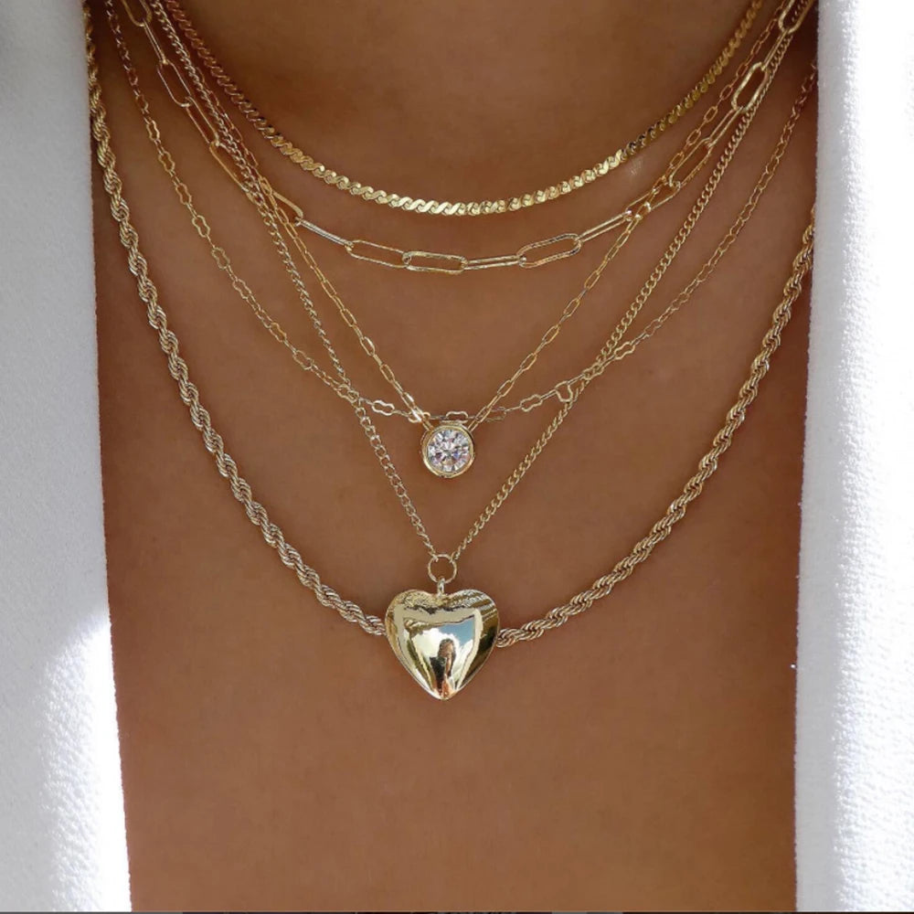 GoldenMystique - Multi-Layer Boho Pendant Necklaces