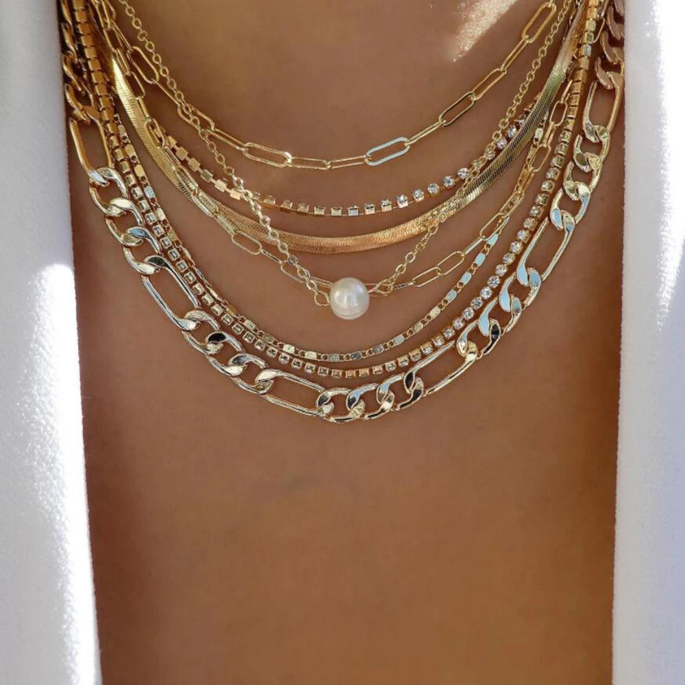 GoldenMystique - Multi-Layer Boho Pendant Necklaces