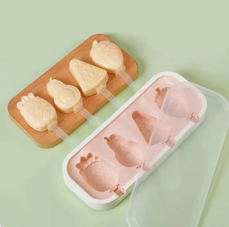 PopsiclePal Set - Popsicles Molds Kids, Baby, Cute Shapes Silicone Mini Popsicle Molds BPA Free Reusable Ice Cream Mold Popsicle Maker Set