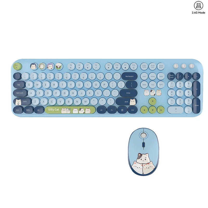 MeowType Classic Set - Full Size Wireless Keyboard Mouse Combo