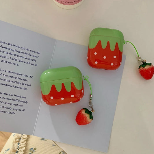BerryBounce Shockproof Case - Strawberry Shockproof Protective Earphone Case Cover