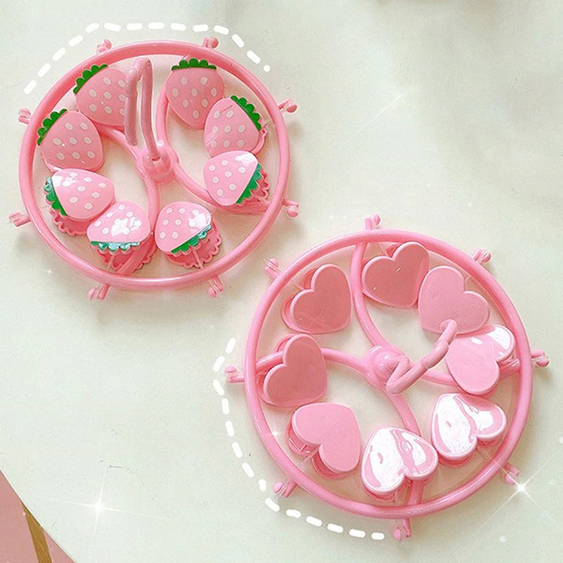 BerryBreeze Hanger - Lovely Strawberry Clothes Drying Hanger, Windproof, Good for Socks small items, Drying Rack Household Heart Storage Laundry Rack