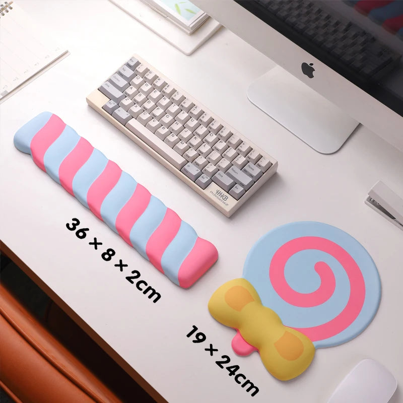 Sugar Swirl - Candy Shaped Keyboard Hand Support and Mouse Pad
