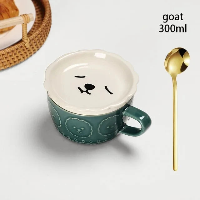 KittyWhisker Brew Bowl - Japanese Cartoon Cat Small Dish combo dish set