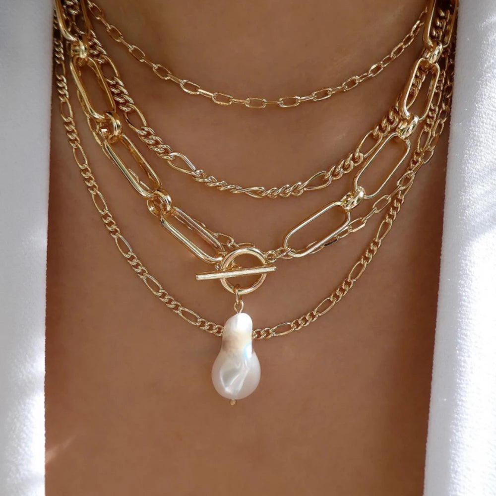 GoldenMystique - Multi-Layer Boho Pendant Necklaces