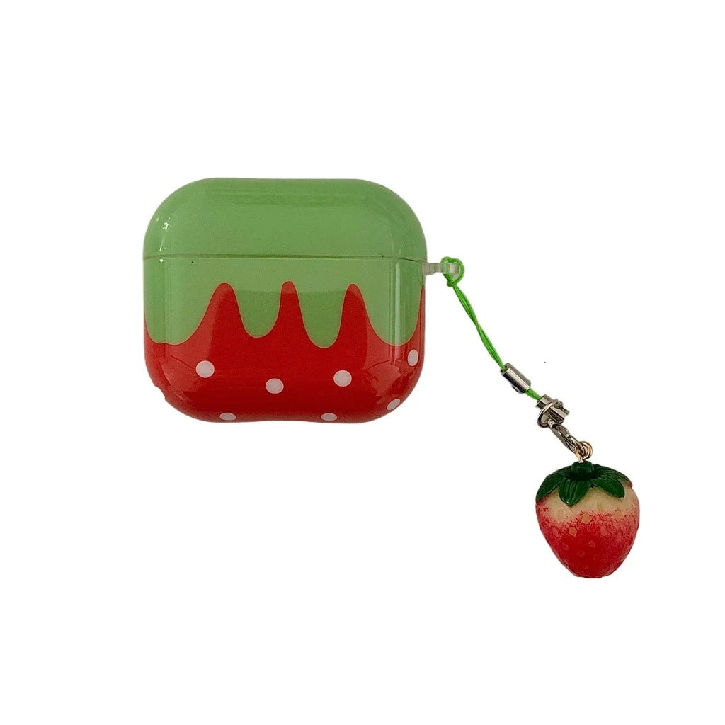 BerryBounce Shockproof Case - Strawberry Shockproof Protective Earphone Case Cover