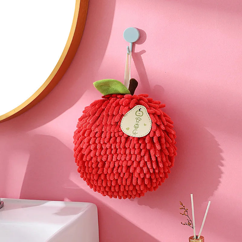 Cherry Berry Hand Towel - 100% Cotton, Soft and Gentle, Ideal for All Skin Types, Versatile Use, Easy to Clean Gift Kitchen Chocolate, Unisex, 17cm Mini Size, 2-in-1 Absorption, Fast Drying, Playful Prints