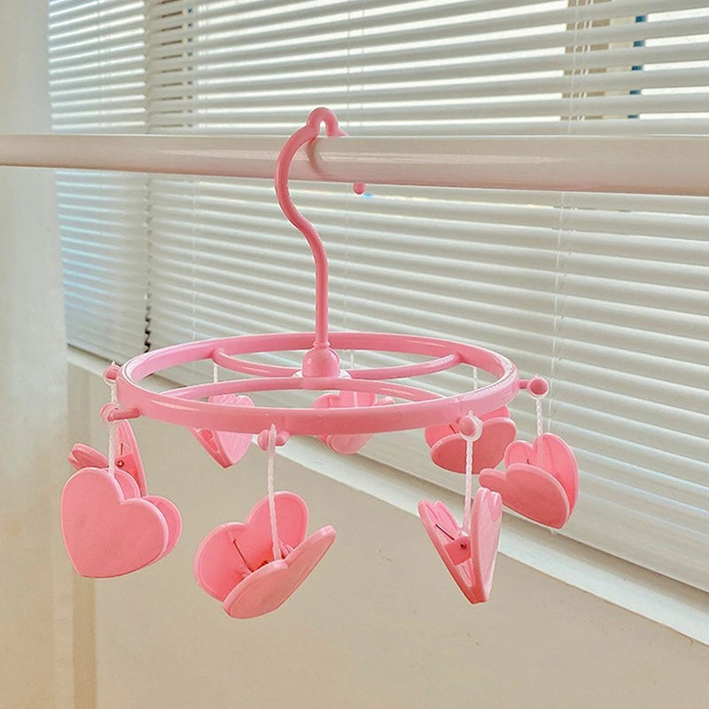 BerryBreeze Hanger - Lovely Strawberry Clothes Drying Hanger, Windproof, Good for Socks small items, Drying Rack Household Heart Storage Laundry Rack