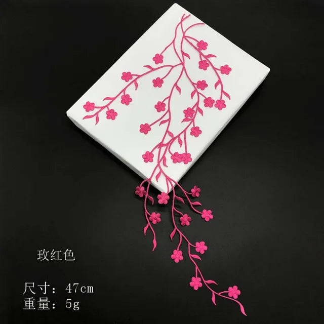Petal Plum – 3D Embroidery Iron-On Patch