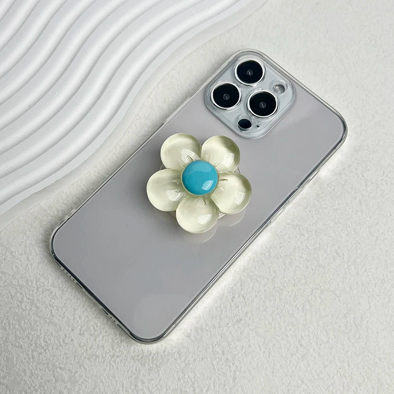 BlossomGrip Phone Holder - 1pc Transparent Flower Phone Holder