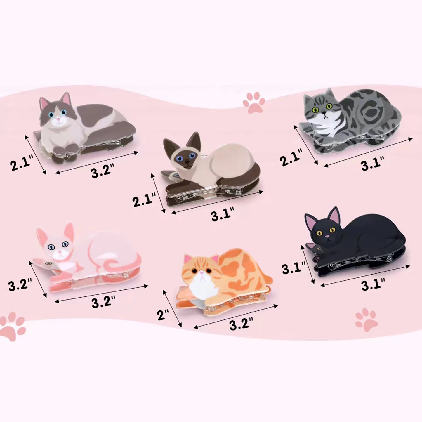 Purrfect Paw Clip - 1pc cute cat hairpin