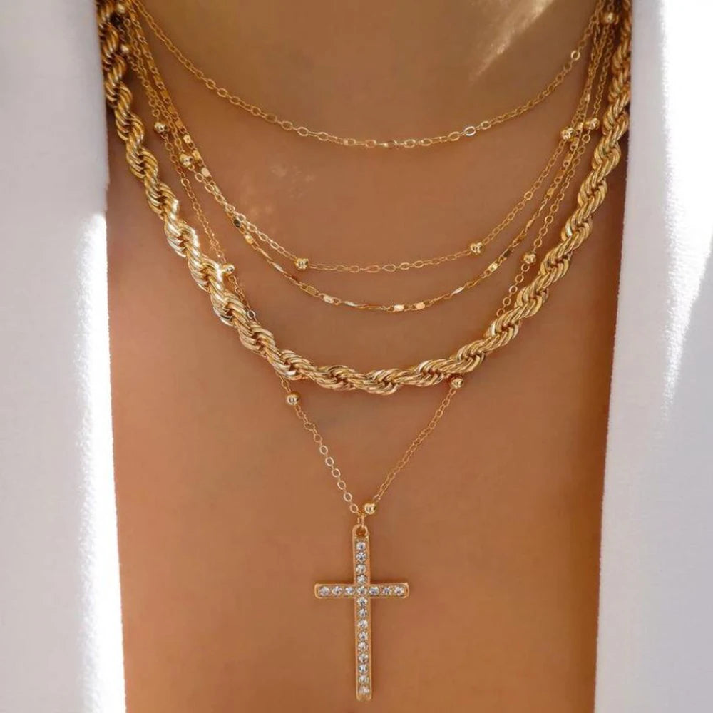 GoldenMystique - Multi-Layer Boho Pendant Necklaces