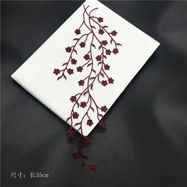 Petal Plum – 3D Embroidery Iron-On Patch