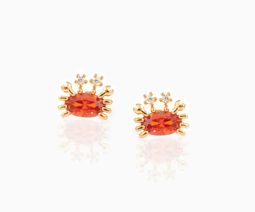 Ocean Tide Treasure Earrings - Cute Sea Marine Animal Zircon Stud Earrings Jewelry