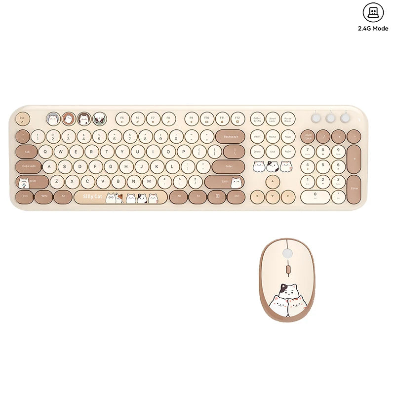 MeowType Classic Set - Full Size Wireless Keyboard Mouse Combo