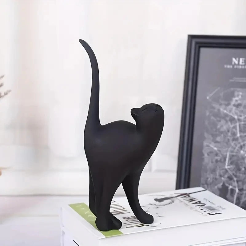 Purrfect Pair Sculpture - Resin Couples Cat Statues for Home Decorations