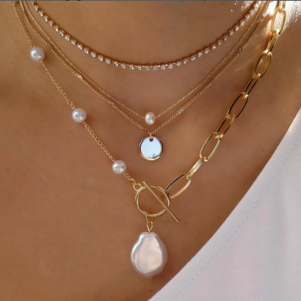 GoldenMystique - Multi-Layer Boho Pendant Necklaces